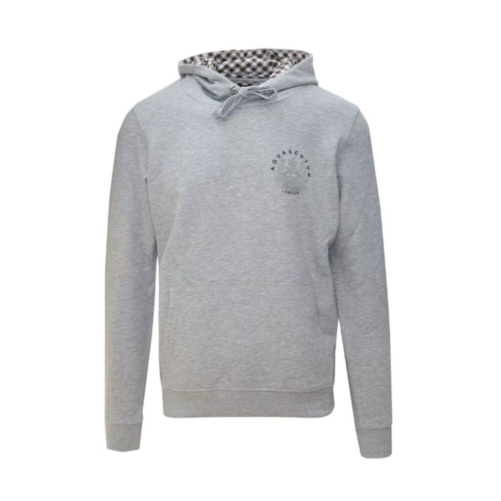 Aquascutum Mens Emblem Hoodie / Gray